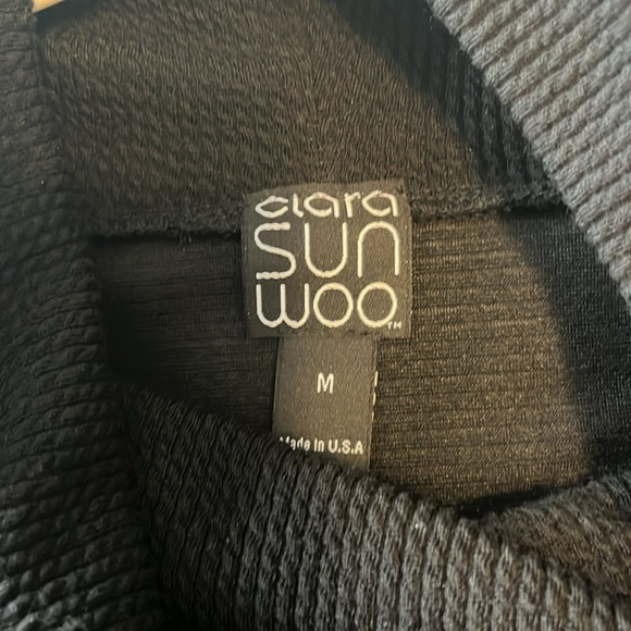 Clara Sun Woo Black Cowl Neck Sweater Dress - Picture 2 of 2